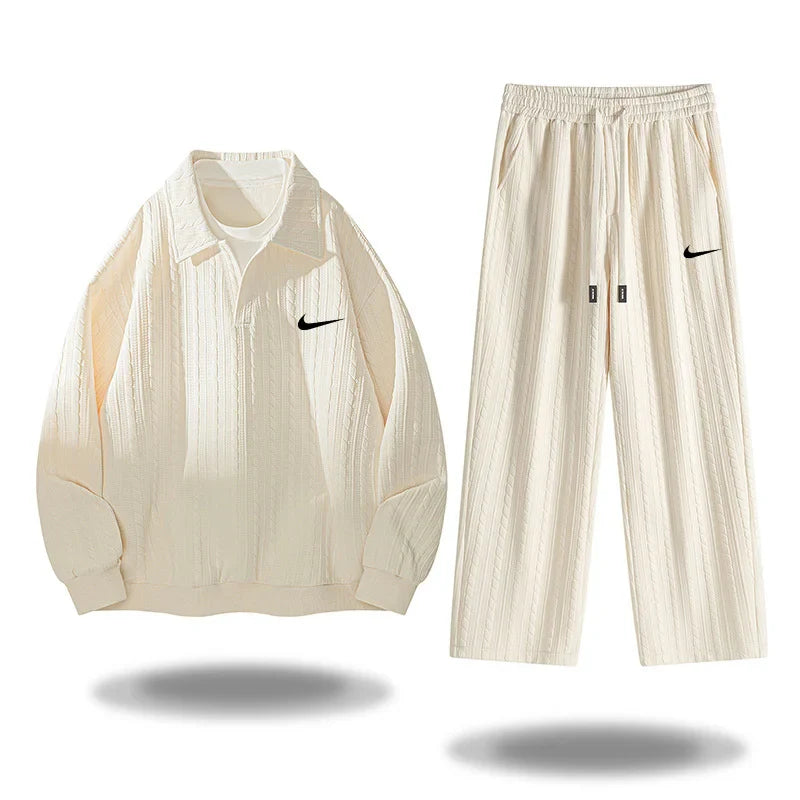 ΝΙΚᎬ - Versátil y holgado chándal deportivo de jacquard para hombre.